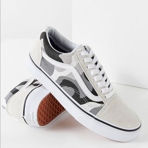 UO Exclusive Vans Grey Camo Sneakers